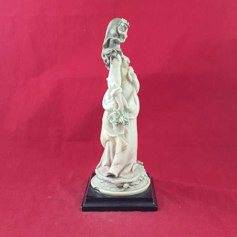 Giuseppe Armani Vintage Figurine - Woman With Flower Basket - OP 2200