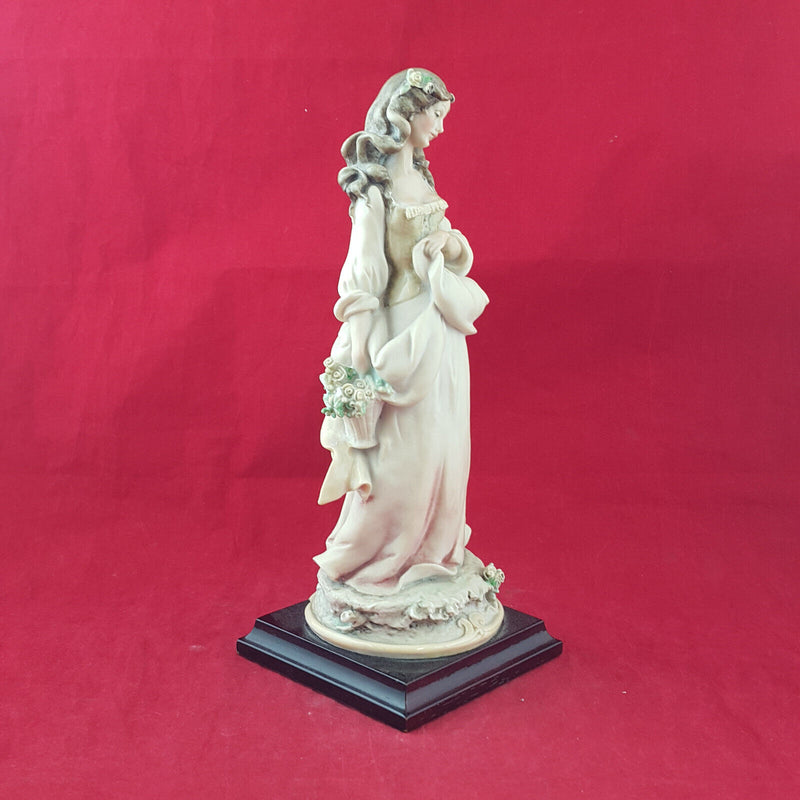 Giuseppe Armani Vintage Figurine - Woman With Flower Basket - OP 2200