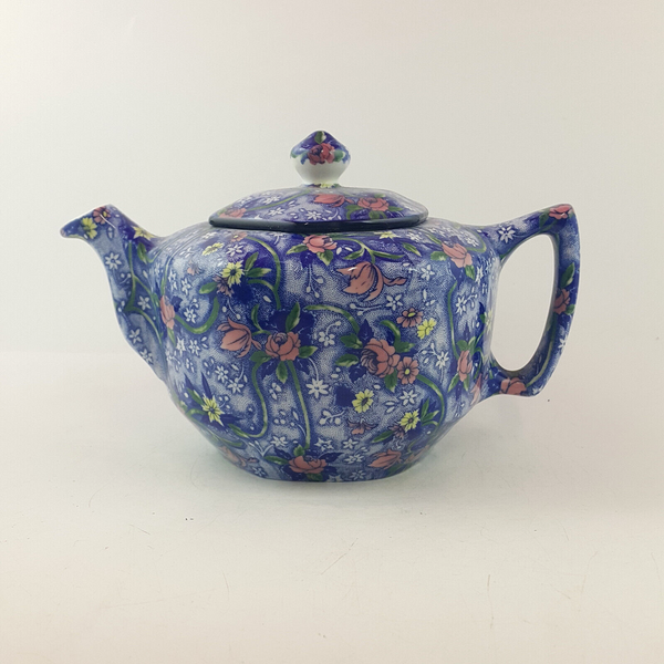 Ringtons - Blue Floral Chintz Teapot - OP 3346