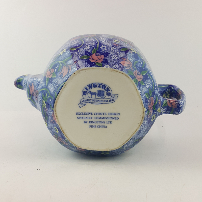 Ringtons - Blue Floral Chintz Teapot - OP 3346