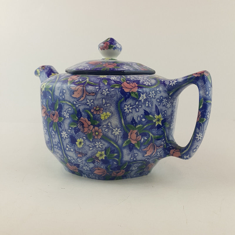 Ringtons - Blue Floral Chintz Teapot - OP 3346