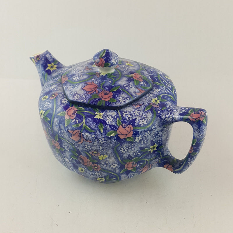 Ringtons - Blue Floral Chintz Teapot - OP 3346