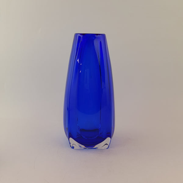 Vintage Set of  Two Blue Vases With White Rim - 8688 O/A