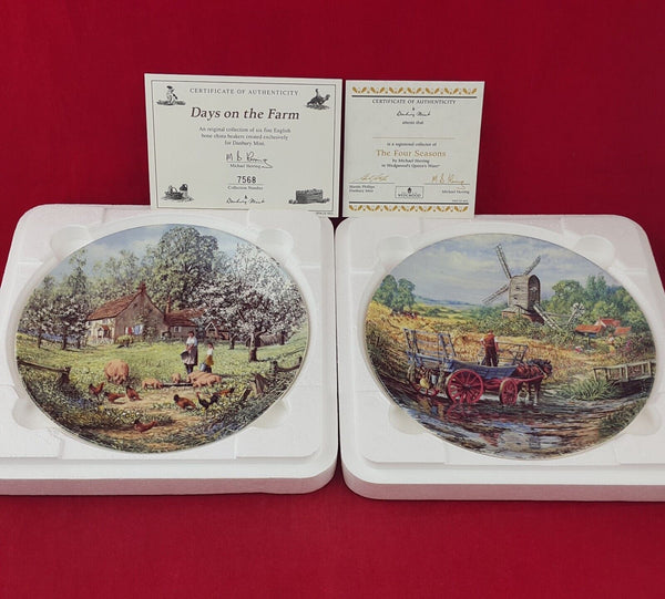 Wedgwood Queen's Ware The Four Seanons Set of Four Decorative Plates - 8752 WD