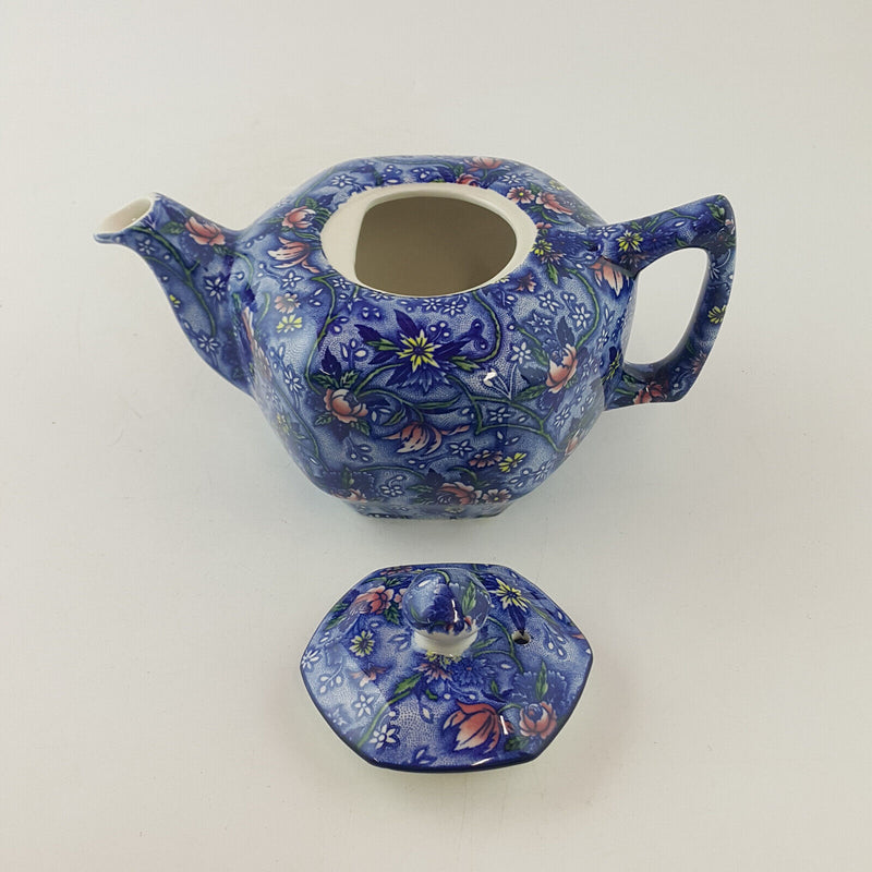 Ringtons - Blue Floral Chintz Teapot (Boxed) - OP 3401