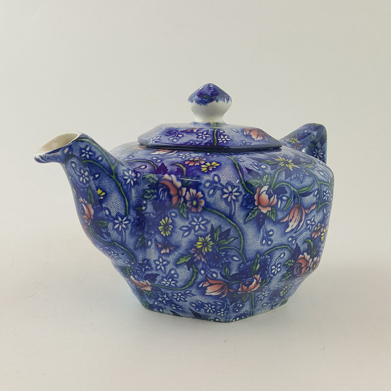 Ringtons - Blue Floral Chintz Teapot (Boxed) - OP 3401