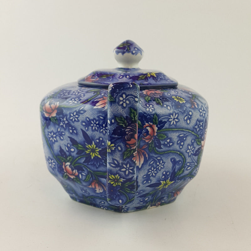 Ringtons - Blue Floral Chintz Teapot (Boxed) - OP 3401