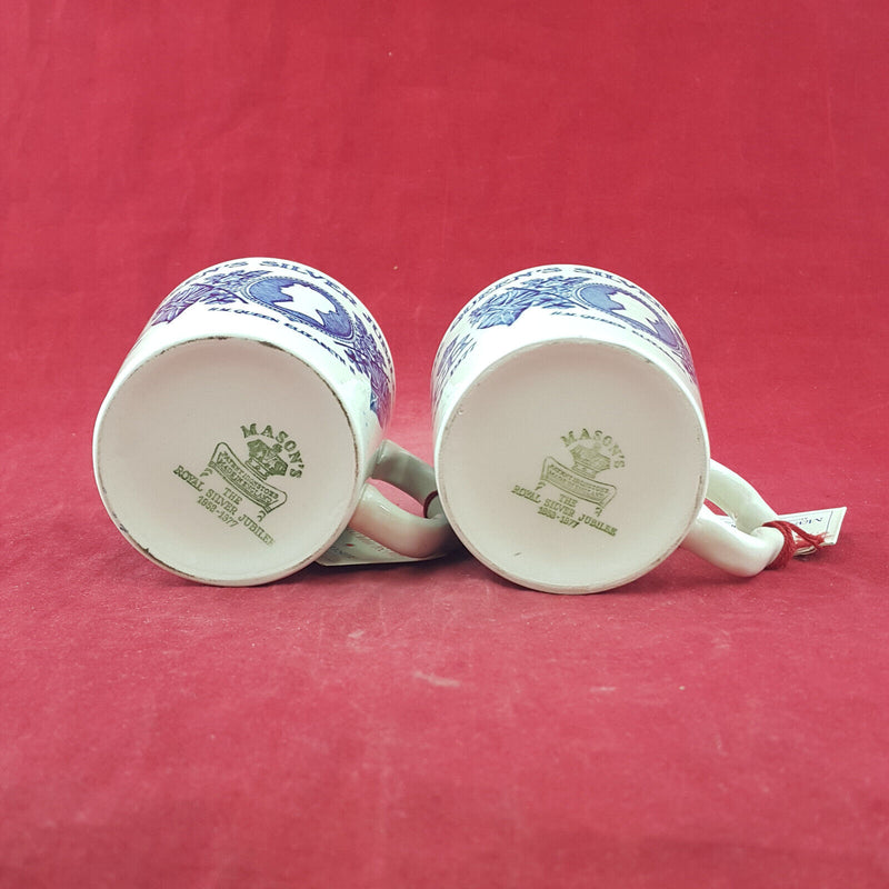 Mason's Ironstone - Pair Of Cups - Queen's Silver Jubilee 1952-1977 - OP 3405