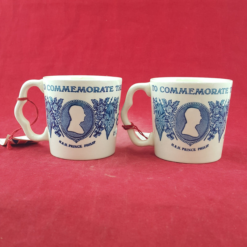 Mason's Ironstone - Pair Of Cups - Queen's Silver Jubilee 1952-1977 - OP 3405