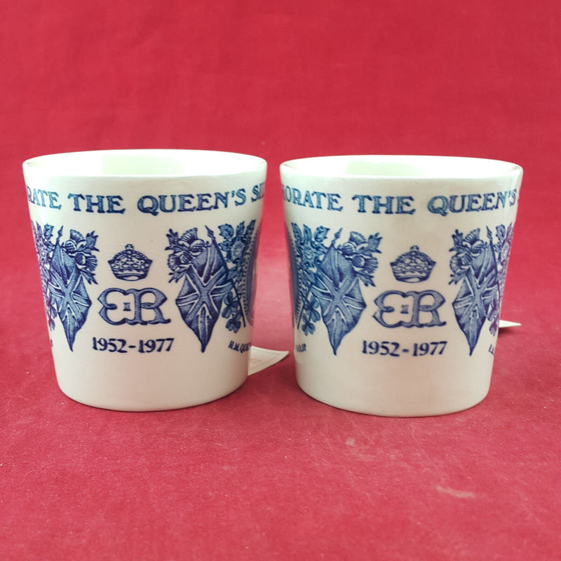 Mason's Ironstone - Pair Of Cups - Queen's Silver Jubilee 1952-1977 - OP 3405