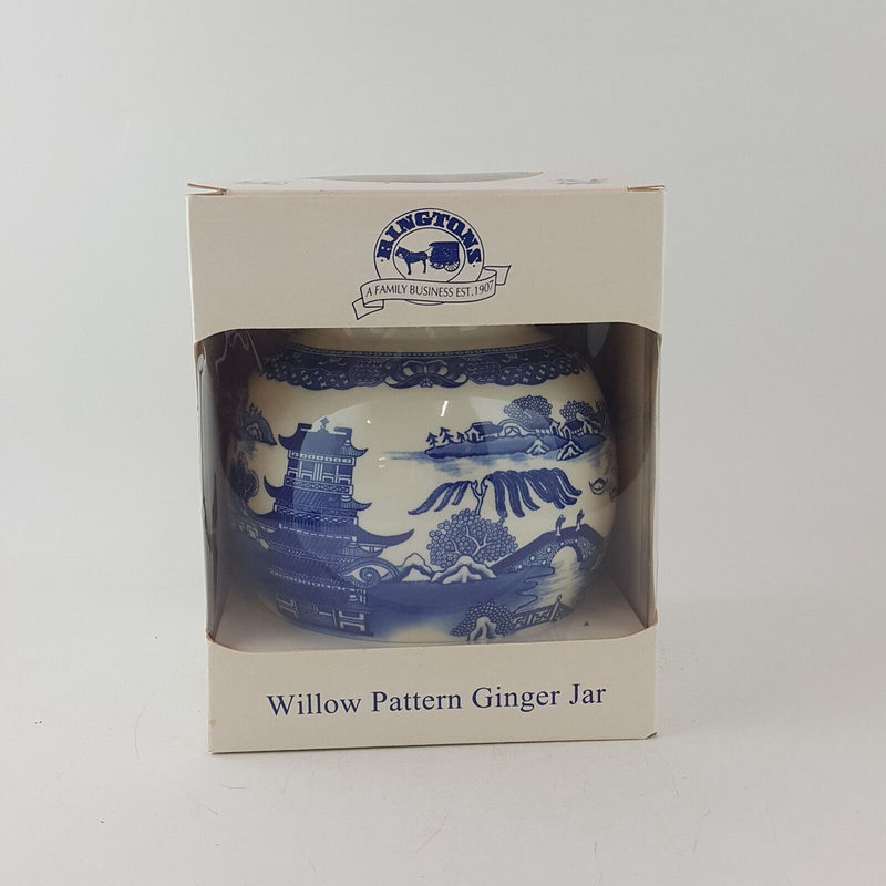 Ringtons By Wade Ceramics Pottery Ginger Jar/ Blue Willow Tea Caddy - 8783 O/A