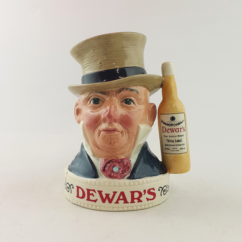 Royal Doulton Decanter - Jim Beam Bourbon Whiskey Dewar's White Label - RD 3414