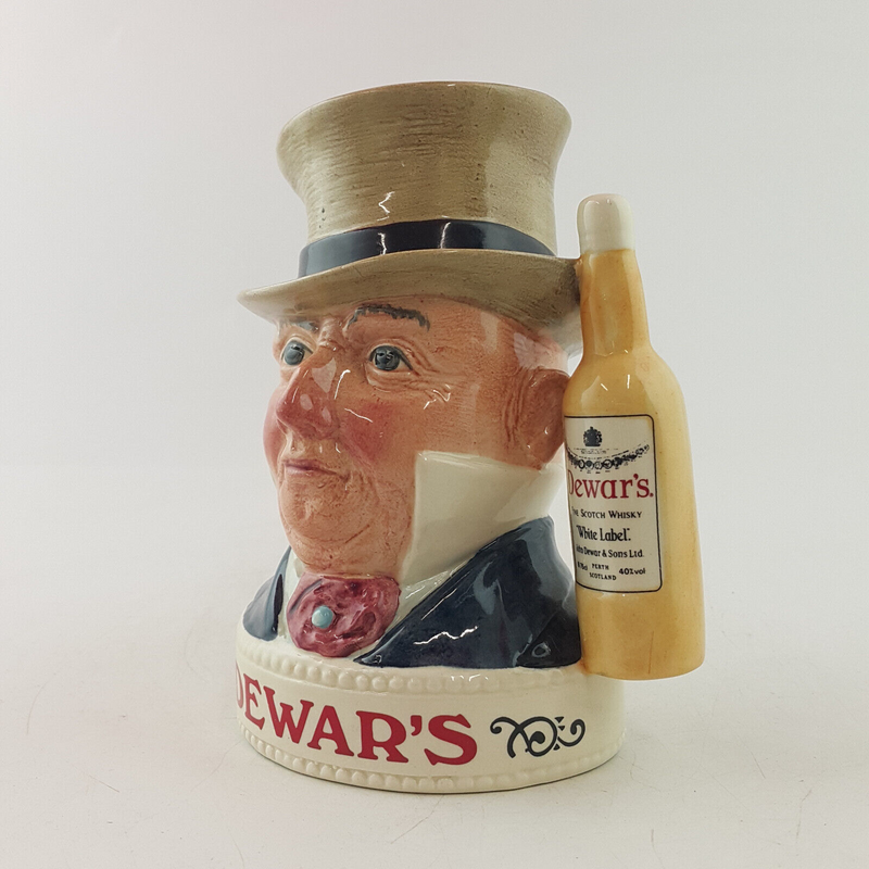 Royal Doulton Decanter - Jim Beam Bourbon Whiskey Dewar's White Label - RD 3414