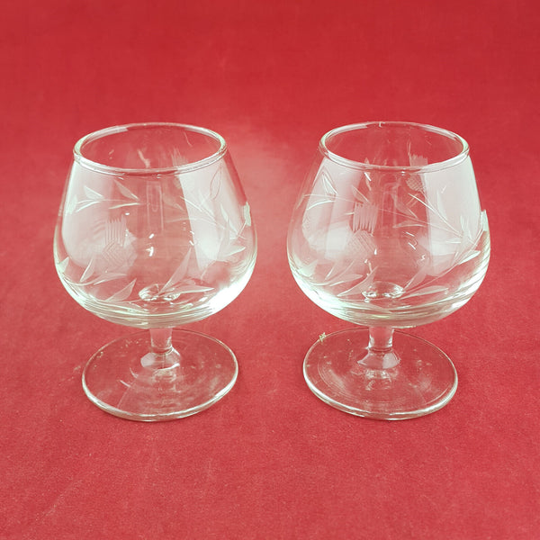 Cascade - Pair Of Vintage Brandy Glasses - TF 3448