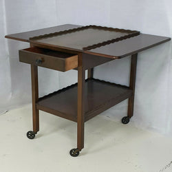 20th Century Pie Crust Edge Flap-sided Tea Trolley - F40