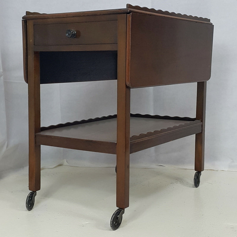 20th Century Pie Crust Edge Flap-sided Tea Trolley - F40