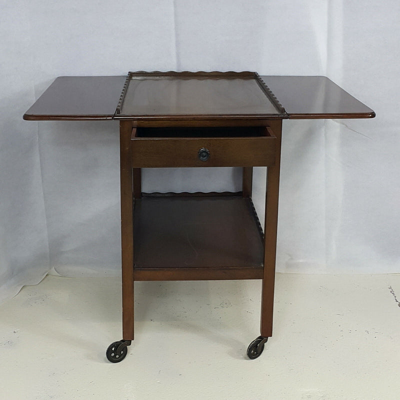 20th Century Pie Crust Edge Flap-sided Tea Trolley - F40