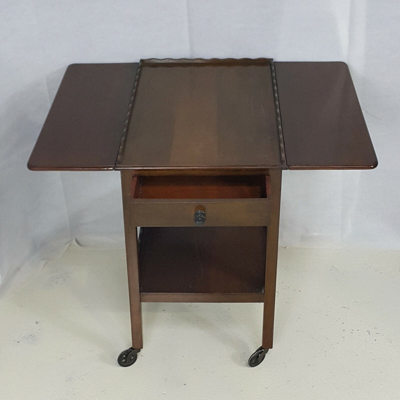 20th Century Pie Crust Edge Flap-sided Tea Trolley - F40