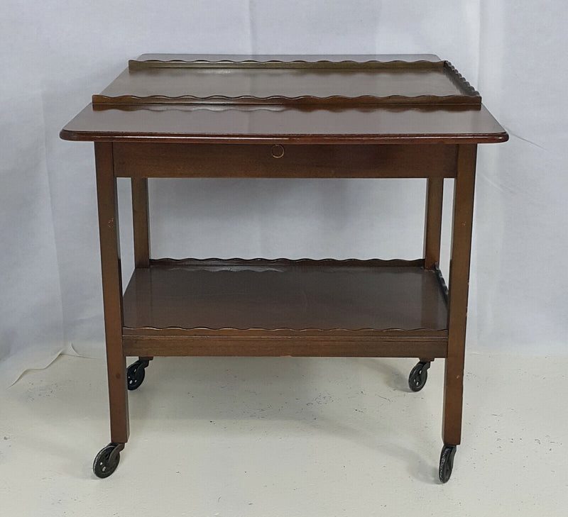 20th Century Pie Crust Edge Flap-sided Tea Trolley - F40