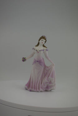 Coalport Figurine Lady Getting Ready For Occasion - Cracked