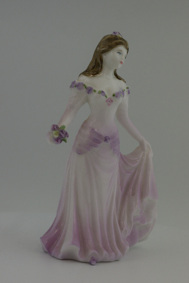 Coalport Figurine Lady Getting Ready For Occasion - Cracked