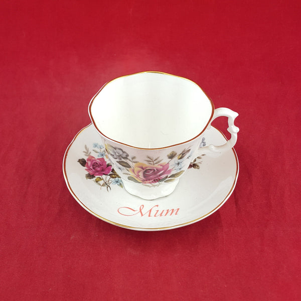 Vintage Set Of Floral / Mum Cup & Saucer - OP 3455