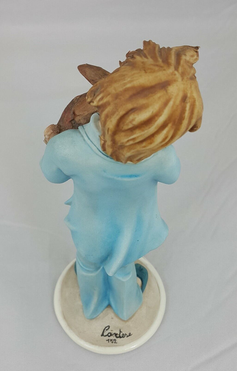 Capodimonte Figurine Boy with Rabbit with CoA - Restored