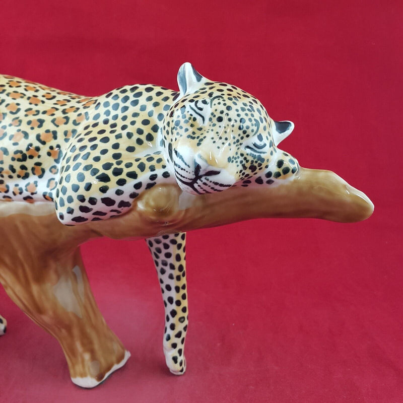 Clare Mcfarlane Hand Painted Leopard on Trunk - 8864 O/A