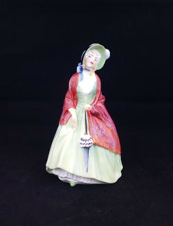 Royal Doulton Figurine Paisley Shawl HN1914 Green - Slight Marks