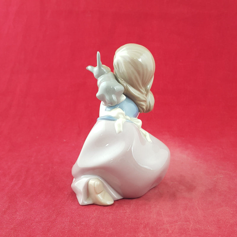 Nao By Lladro Figurine - Bunny's Best Friend | Girl With Pet Rabbit - L/N 3474