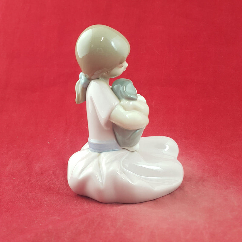 Nao By Lladro Figurine - My Puppy Love 1451 | Girl Holding Puppy - L/N 3505