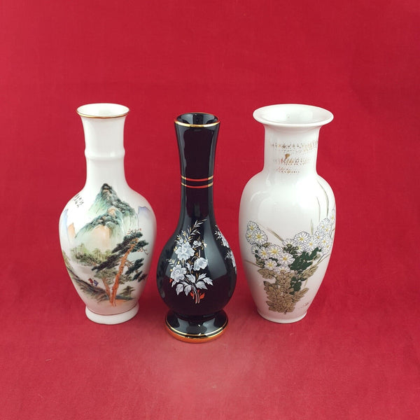 Vintage Set of Three Porcelain Vases - 8923 O/A