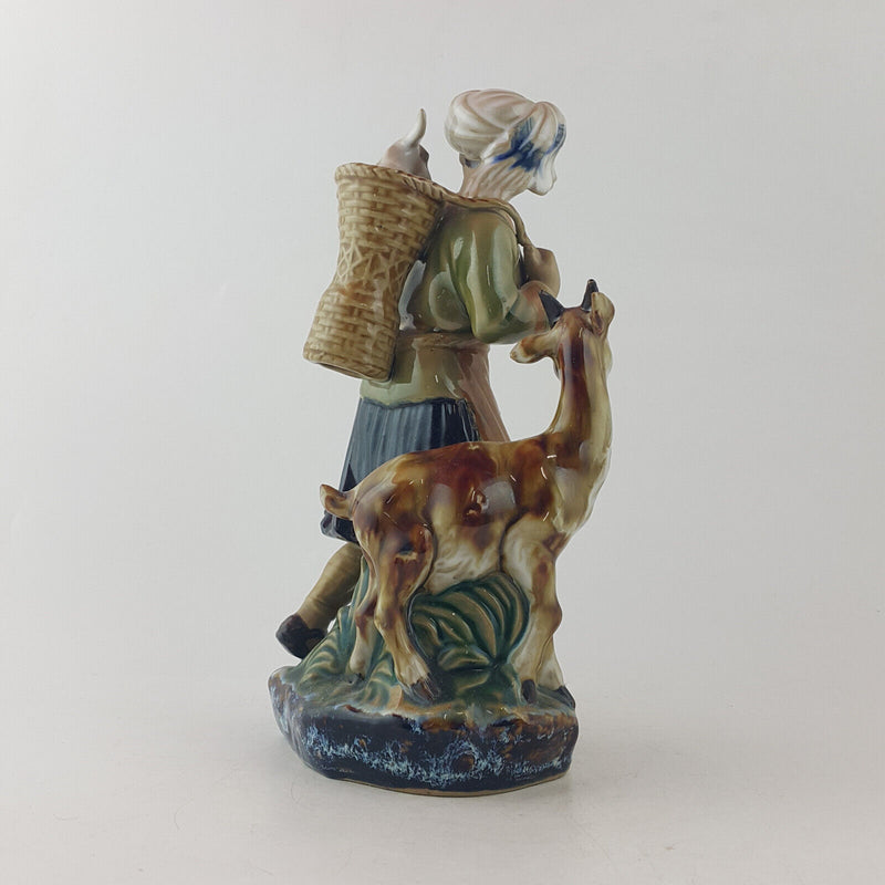 Asian Lady With Goats Figurine - OP 3545