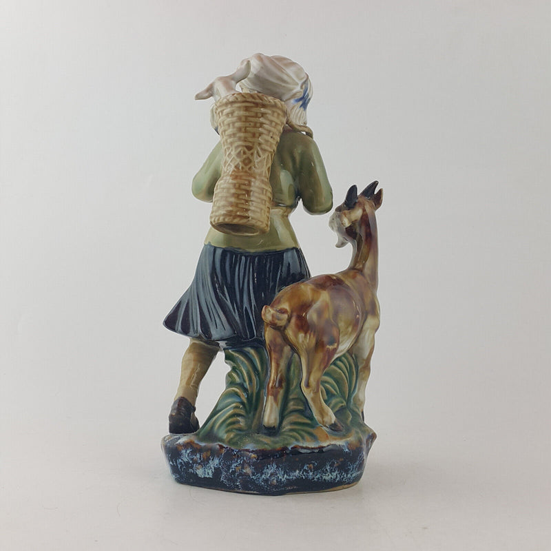 Asian Lady With Goats Figurine - OP 3545