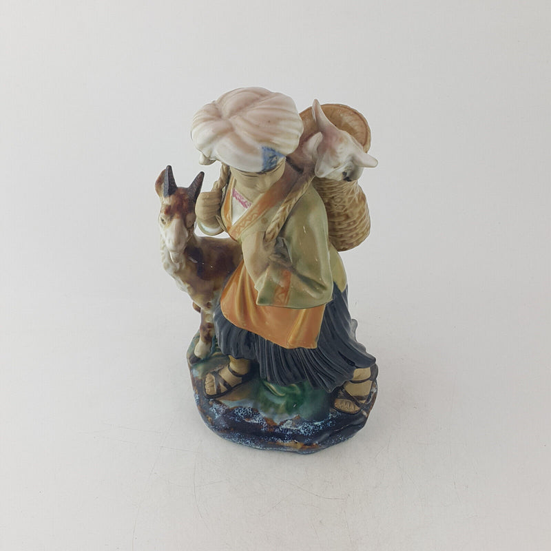 Asian Lady With Goats Figurine - OP 3545