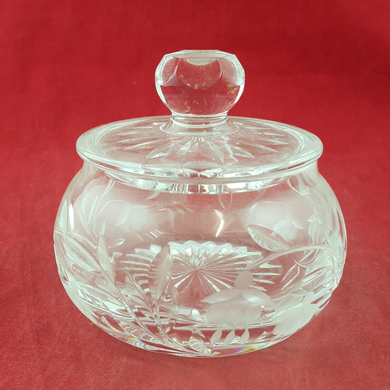 Vintage Glass Lidded Pot - OA 3556