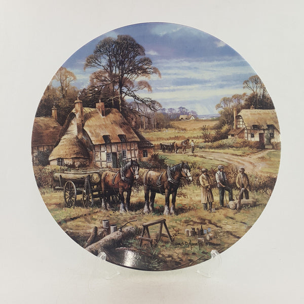 Wedgwood Bradex Plate - Four Seasons - Winter Logging (cracked) - WD 3584