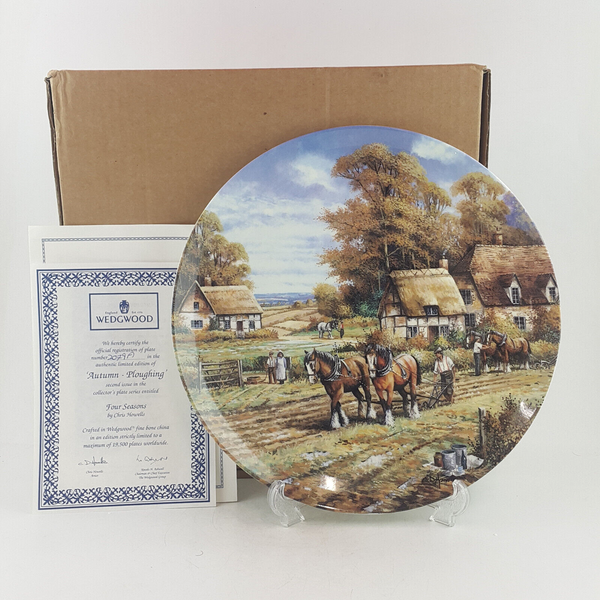 Wedgwood Bradex Plate - Four Seasons - Autumn Ploughing - WD 3586