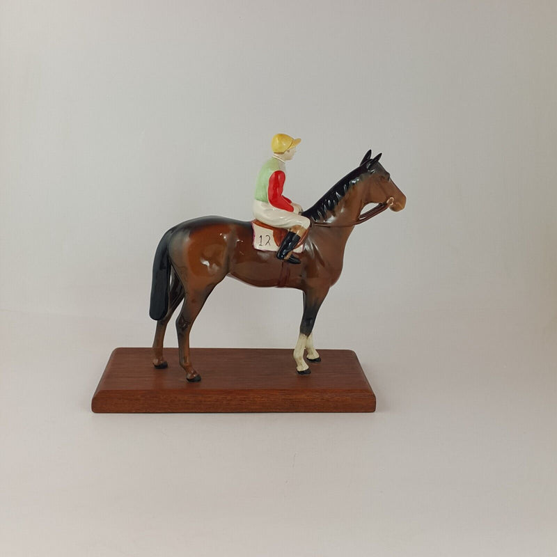 Beswick Horse Figurine Model 1862 - Horse and Jockey No 12 - 6705 BSK