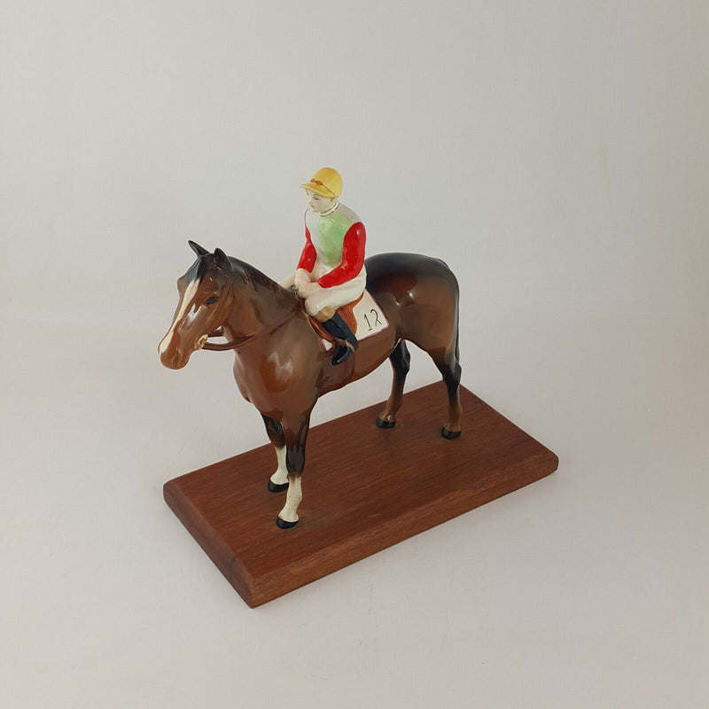 Beswick Horse Figurine Model 1862 - Horse and Jockey No 12 - 6705 BSK