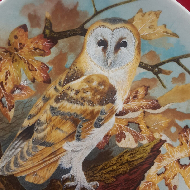 Coalport Decorative Plate 1989 -Barn Owl with CoA & Box - 6768 CP