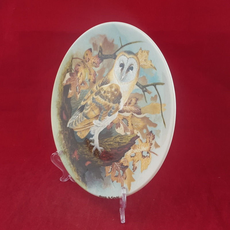 Coalport Decorative Plate 1989 -Barn Owl with CoA & Box - 6768 CP