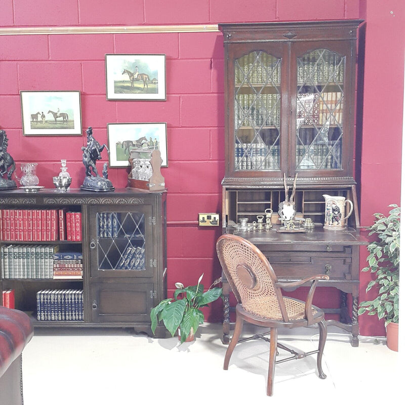 Vintage Bureau Bookcase Secretaire - F90