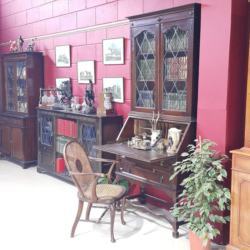 Vintage Bureau Bookcase Secretaire - F90