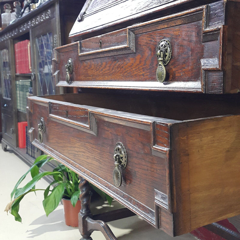 Vintage Bureau Bookcase Secretaire - F90