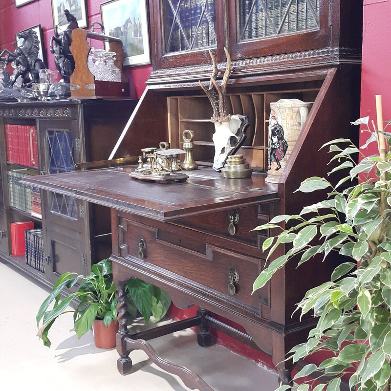 Vintage Bureau Bookcase Secretaire - F90