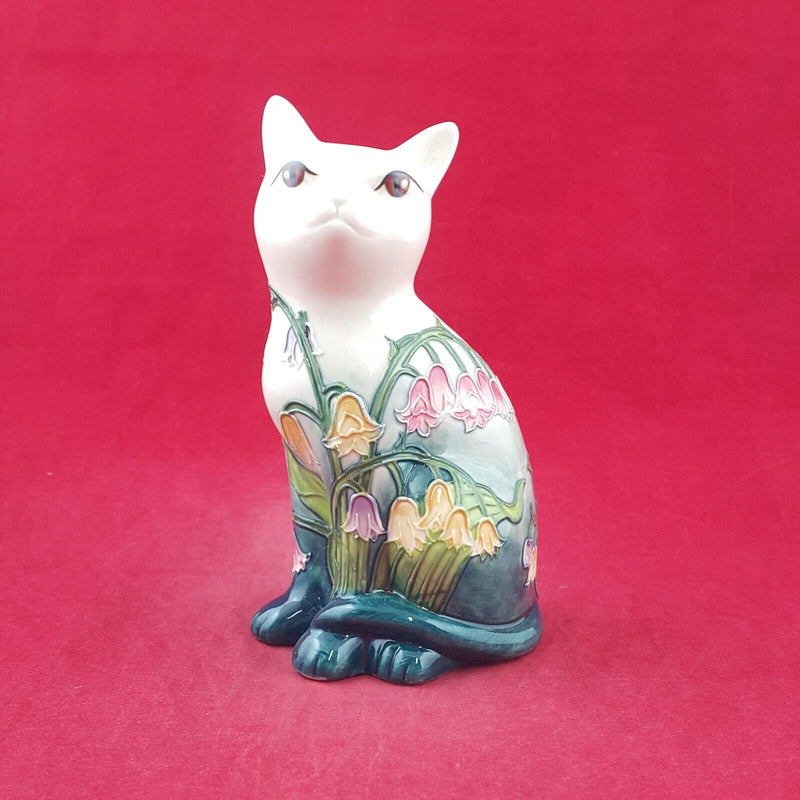 Old Tupton Ware - Floral Cat Figurine 15cm TW1214 (Boxed & CoA) 8961 O/A