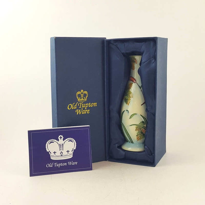 Old Tupton Ware - Kingfisher Vase TW7961 16cm (Boxed & CoA) 8964 O/A