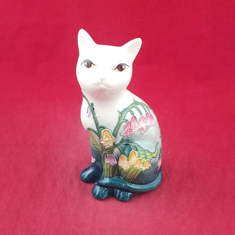 Old Tupton Ware - Floral Cat Figurine 15cm TW1214 (Boxed & CoA) 8960 O/A