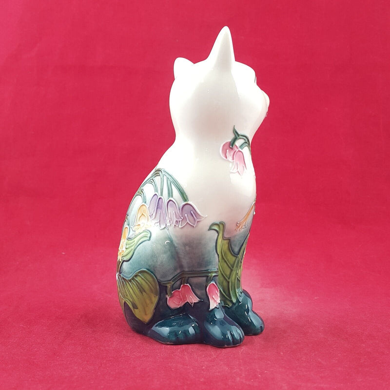 Old Tupton Ware - Floral Cat Figurine 15cm TW1214 (Boxed & CoA) 8961 O/A